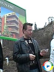 Two guys pick up a mature whore for sexfun