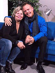 Naughty German grandma fucking and sucking her younger lover