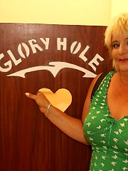 Mature blonde slut sucking and fucking on a toilet