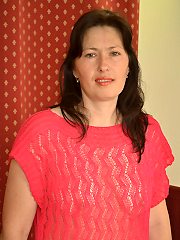 Horny hairy housewife masturbating