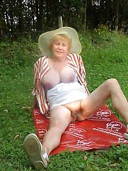 Very old women posing