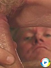 Tattooed brunette unshaved granny taking in large meaty penis