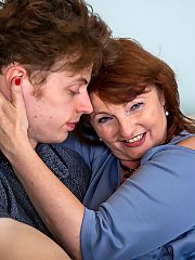 Milf lady ava is popping her stepsons cherry on the couch