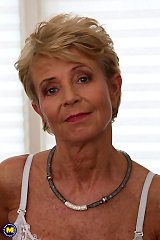 Mature and alone in the kitchen this naughty granny loves her toy