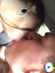 Mature slut getting cum all over her face