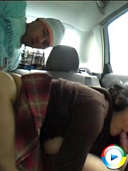 Big titted slut getting wet and nasty in the car