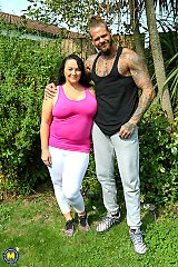 Big strong viking guy fucking a chubby mature slut at the gym