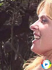 Matured horny blonde enjoying intense pumping thrill